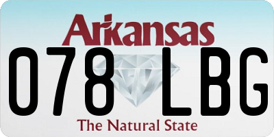 AR license plate 078LBG