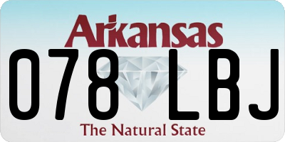 AR license plate 078LBJ