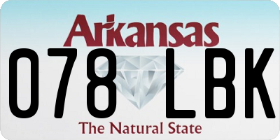 AR license plate 078LBK