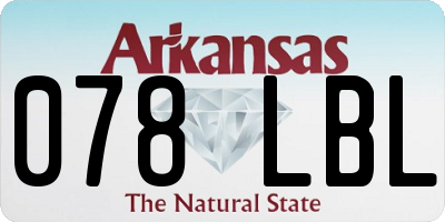 AR license plate 078LBL