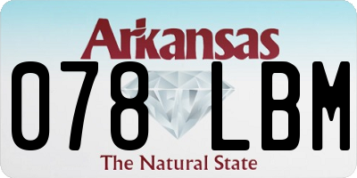 AR license plate 078LBM