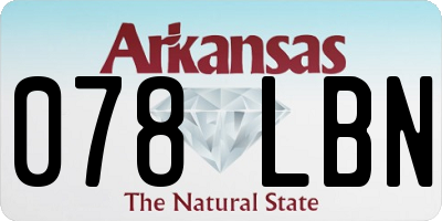 AR license plate 078LBN
