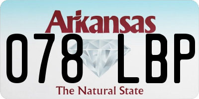 AR license plate 078LBP