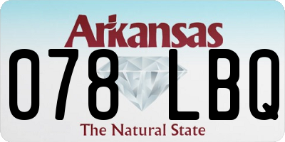 AR license plate 078LBQ