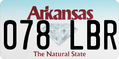 AR license plate 078LBR