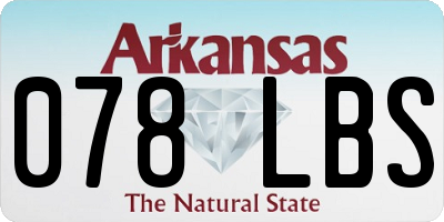 AR license plate 078LBS
