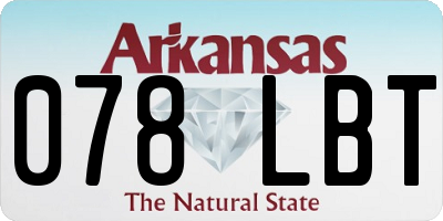 AR license plate 078LBT