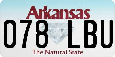 AR license plate 078LBU