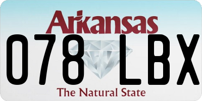 AR license plate 078LBX
