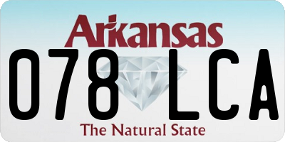 AR license plate 078LCA