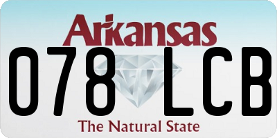 AR license plate 078LCB