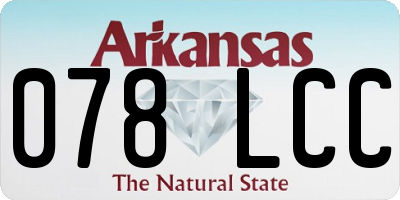 AR license plate 078LCC