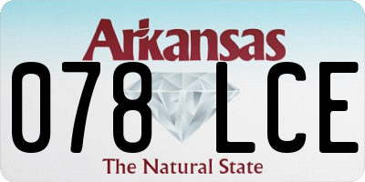 AR license plate 078LCE