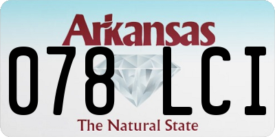 AR license plate 078LCI