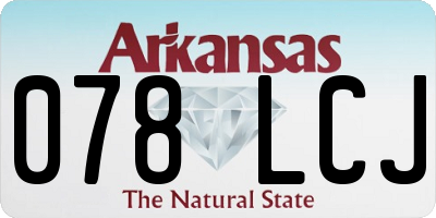 AR license plate 078LCJ
