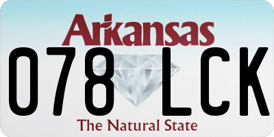 AR license plate 078LCK