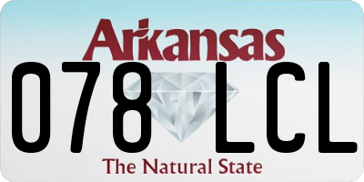 AR license plate 078LCL