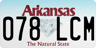 AR license plate 078LCM
