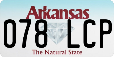 AR license plate 078LCP