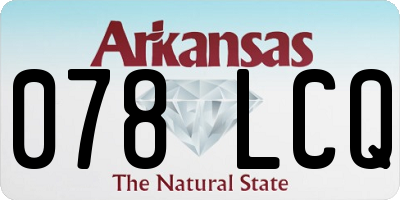 AR license plate 078LCQ