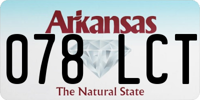 AR license plate 078LCT