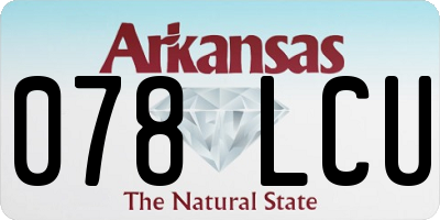 AR license plate 078LCU