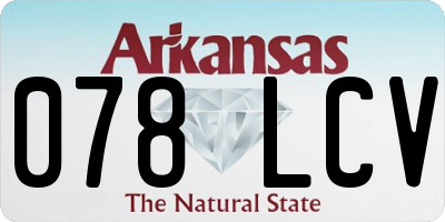 AR license plate 078LCV