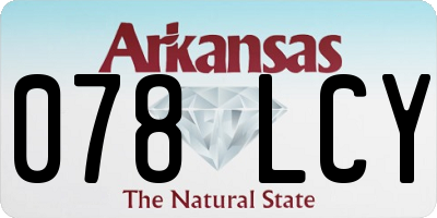 AR license plate 078LCY
