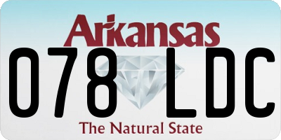 AR license plate 078LDC