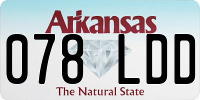 AR license plate 078LDD