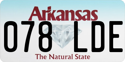 AR license plate 078LDE