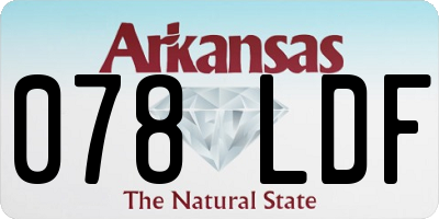 AR license plate 078LDF