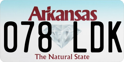 AR license plate 078LDK