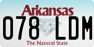 AR license plate 078LDM