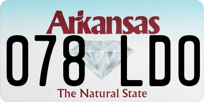 AR license plate 078LDO