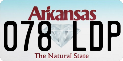AR license plate 078LDP