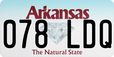 AR license plate 078LDQ