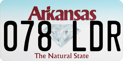AR license plate 078LDR