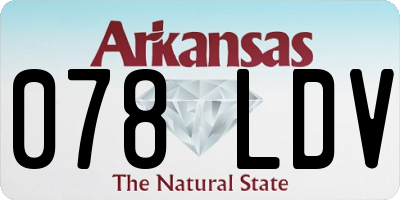 AR license plate 078LDV