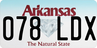 AR license plate 078LDX