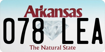 AR license plate 078LEA
