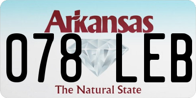AR license plate 078LEB