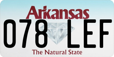 AR license plate 078LEF