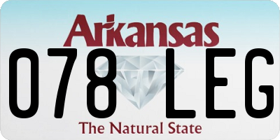 AR license plate 078LEG