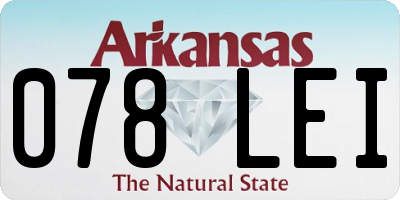 AR license plate 078LEI