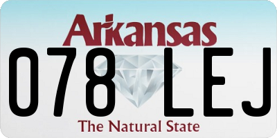 AR license plate 078LEJ