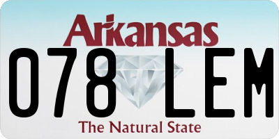 AR license plate 078LEM