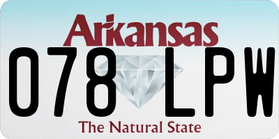 AR license plate 078LPW