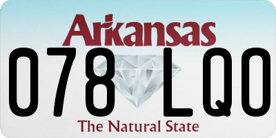 AR license plate 078LQO