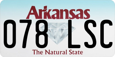 AR license plate 078LSC